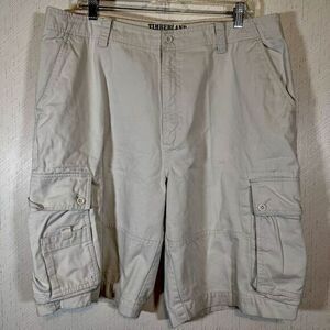 VTG Timberland Scout‎ Men's Cargo Shorts Pants Sz 38 Light Grey